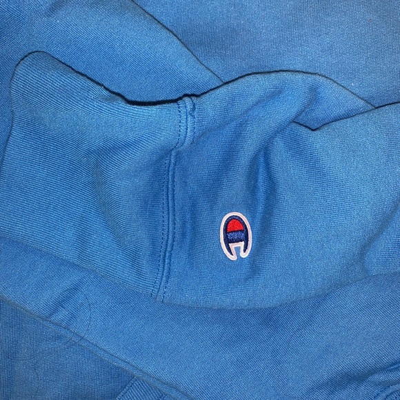 Blue champion women’s high collar hoodie - Picture 5 of 5